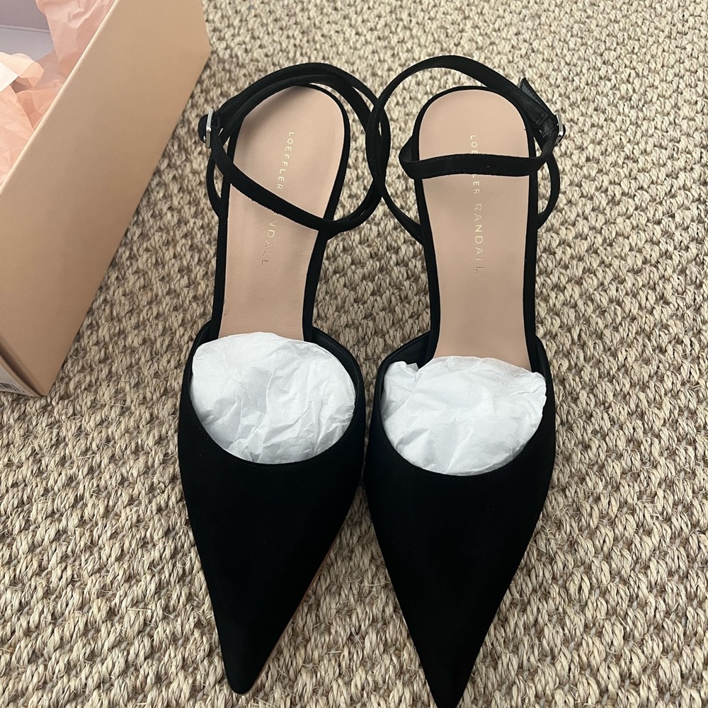 Loeffler Randall Black Suede Jaden Heels - Picture 4 of 5